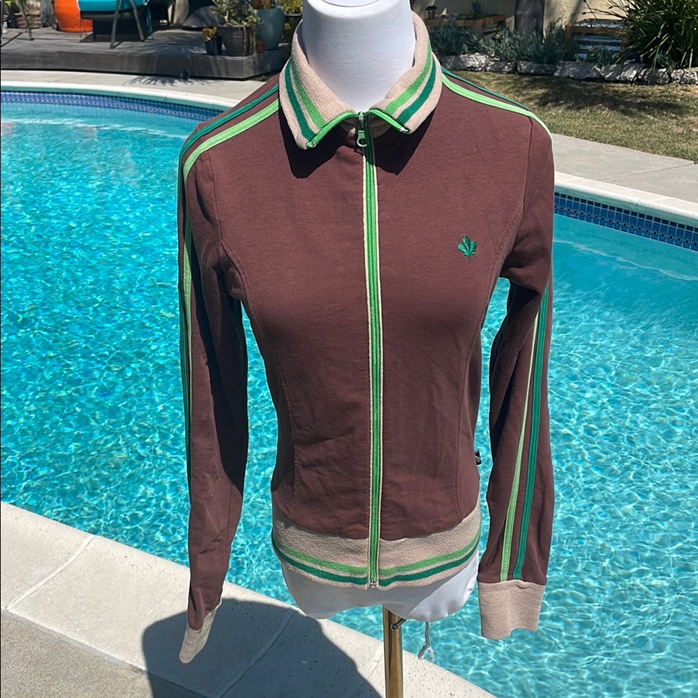 Brown and Green Track Jacket